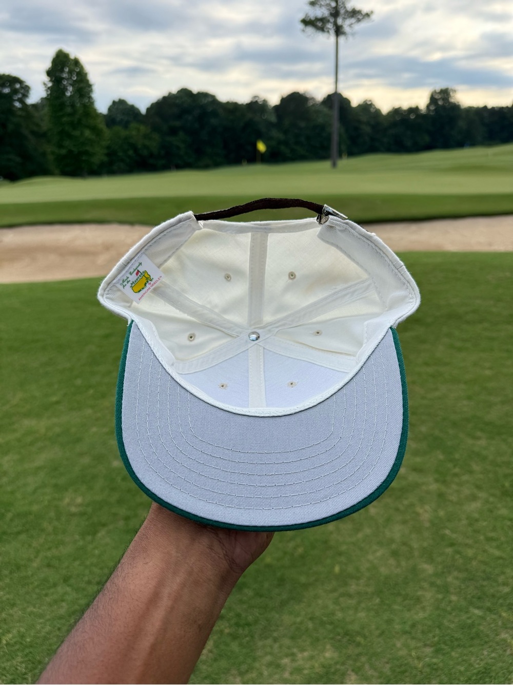 Vintage 90s Masters collection 2tone Green Brim Golf Hat likenew American needle - Picture 5 of 6